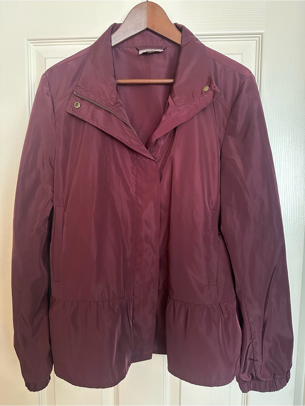 Loft O Lightweight Burgundy Jacket w/Pockets L